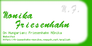 monika friesenhahn business card